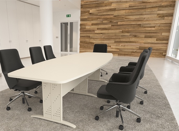 Linha Solutions - Mesa de Reunião Semi Oval